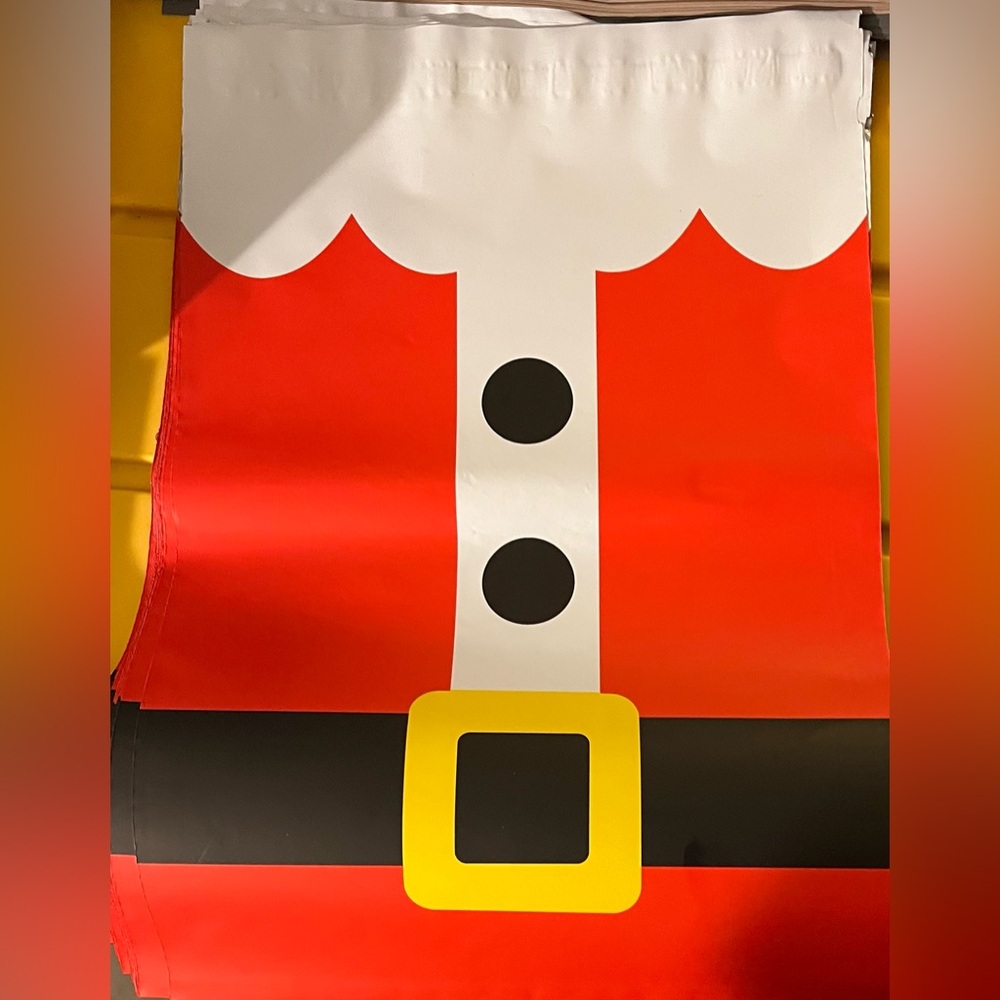 15 Santa Poly Mailers 10x13
